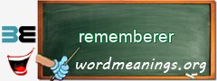 WordMeaning blackboard for rememberer